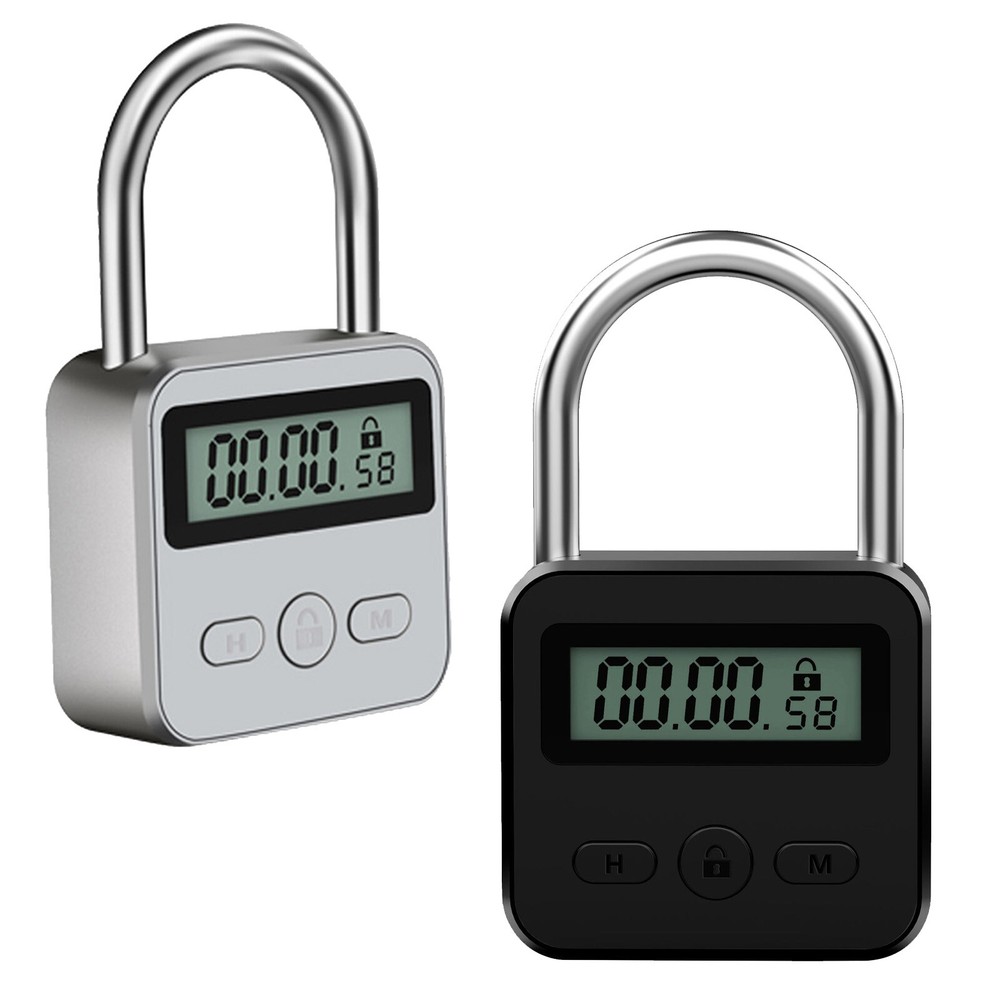 Waterproof Smart-Time Lock LCD Display  USB Rechargeable Temporary Timer Padlock