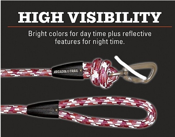 Arcadia Trail High Visibility Paracord Leash 4ft