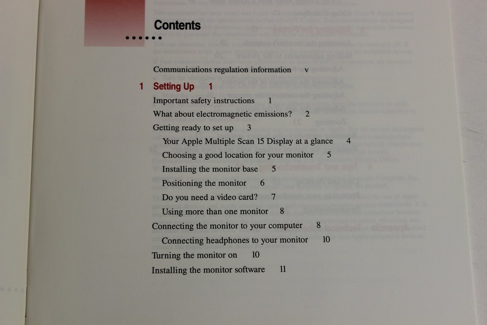APPLE MULTIPLE SCAN 15 DISPLAY USER'S GUIDE 030-6309-A