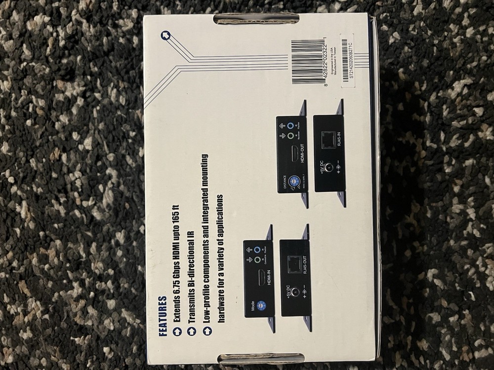 Binary HDMI Extender B-320-1CAT-HDIR Transmitter and Receiver Brand New Open Box