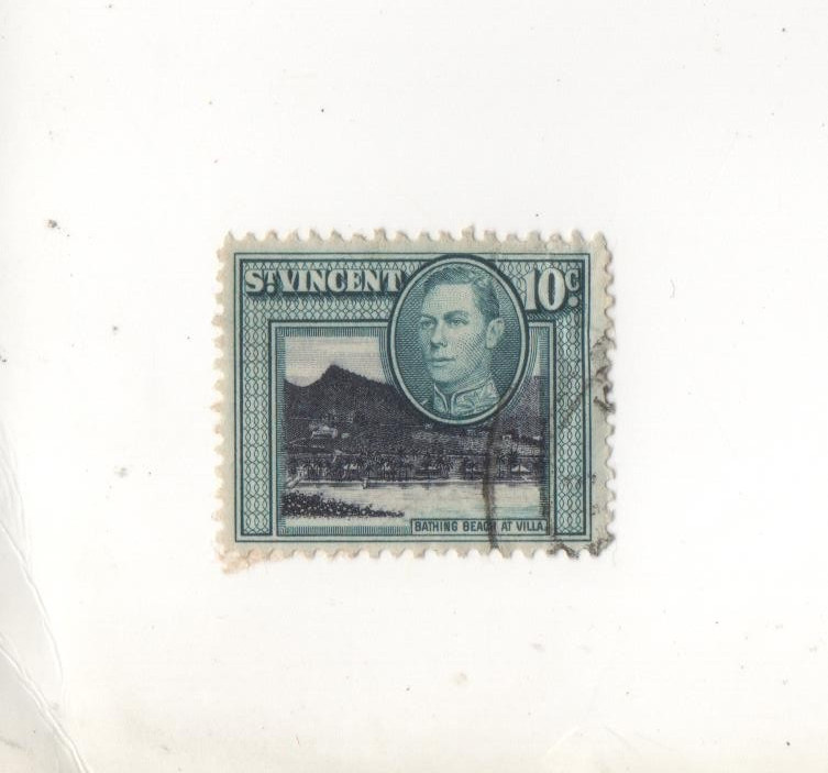 Old British St. Vincent Postage Stamps 10c & 24c