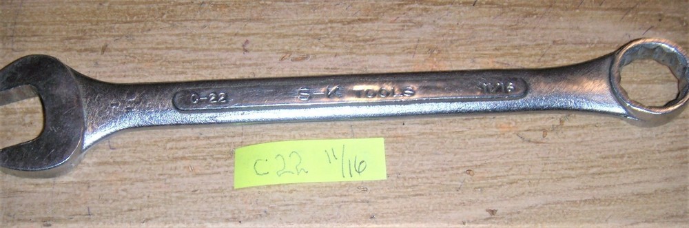 S-K TOOLS # C-22 11/16  12 POINT COMBO WRENCH USA !