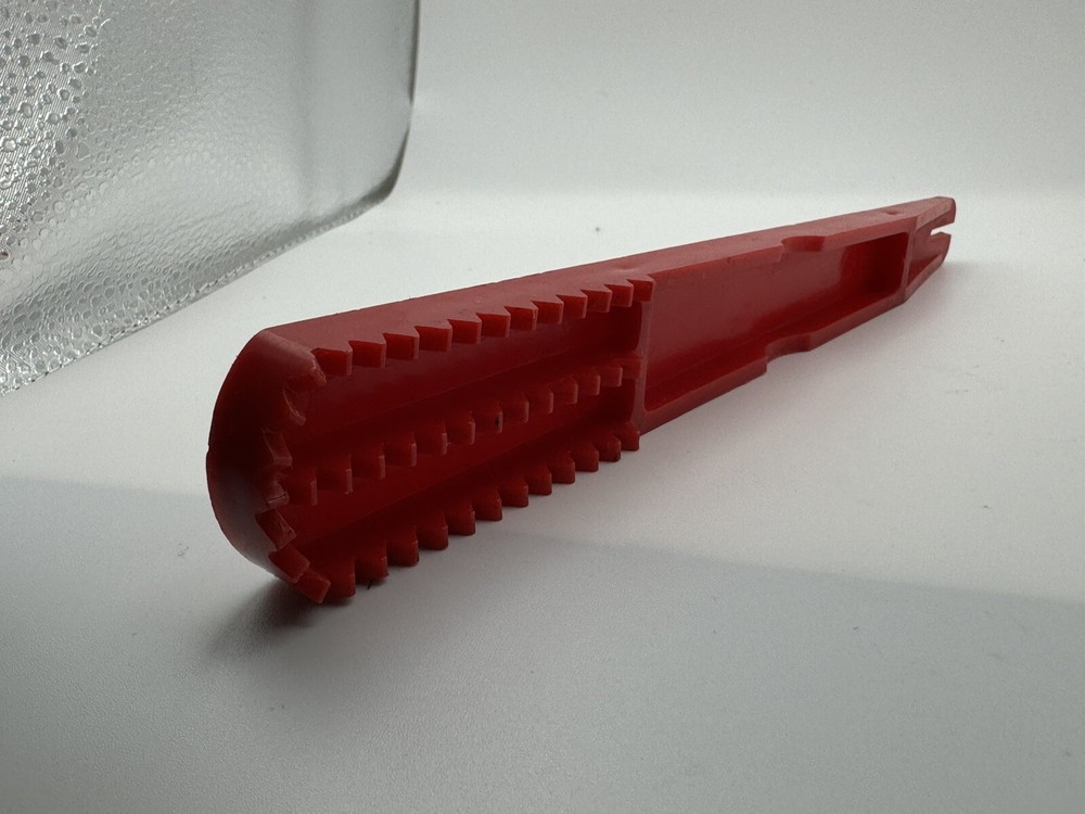 Vintage Red Plastic 8 Inch Fish Scaling Tool