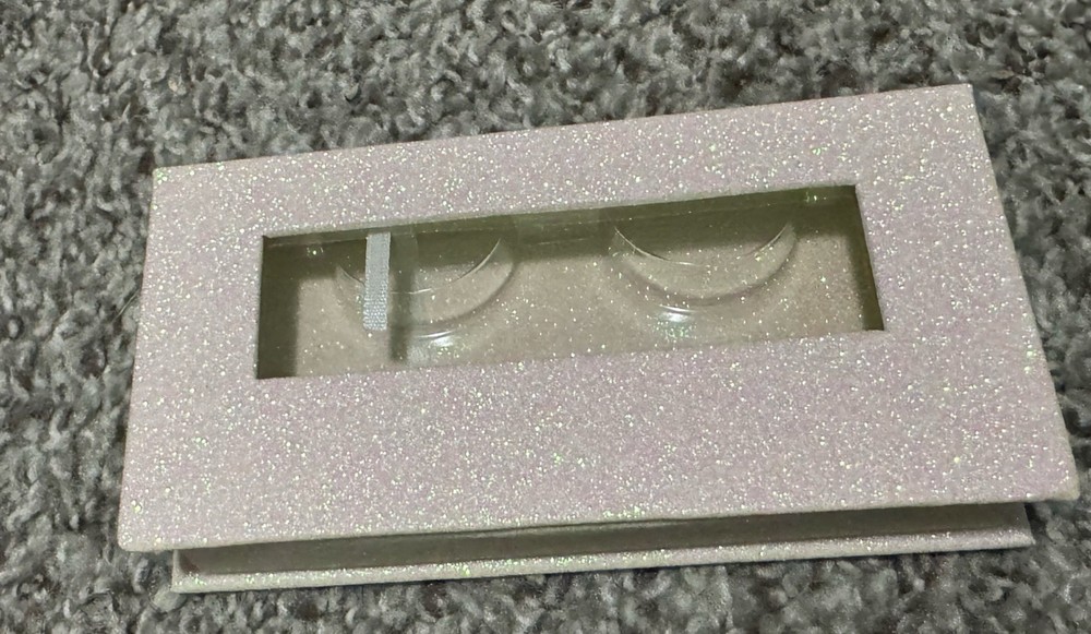 Clear Individual Eyelashes, Glitter Packaging, False Eyelash Set