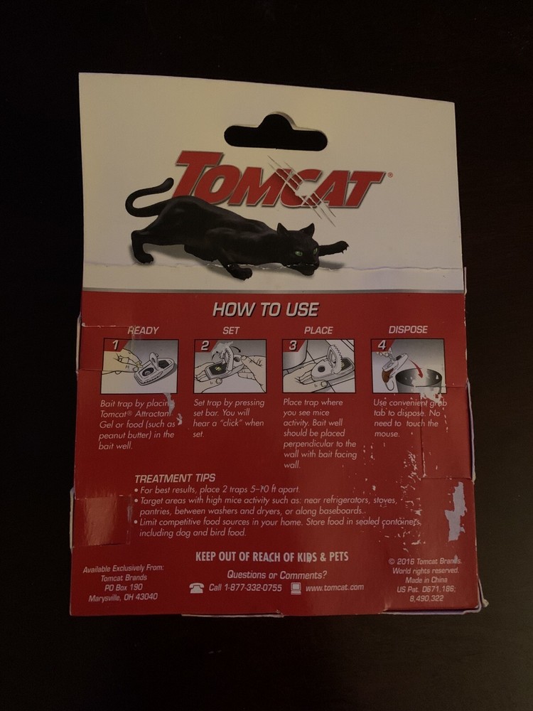 Tomcat Press 'N Set Mouse Trap, 2-Pk Disposable Mouse Traps