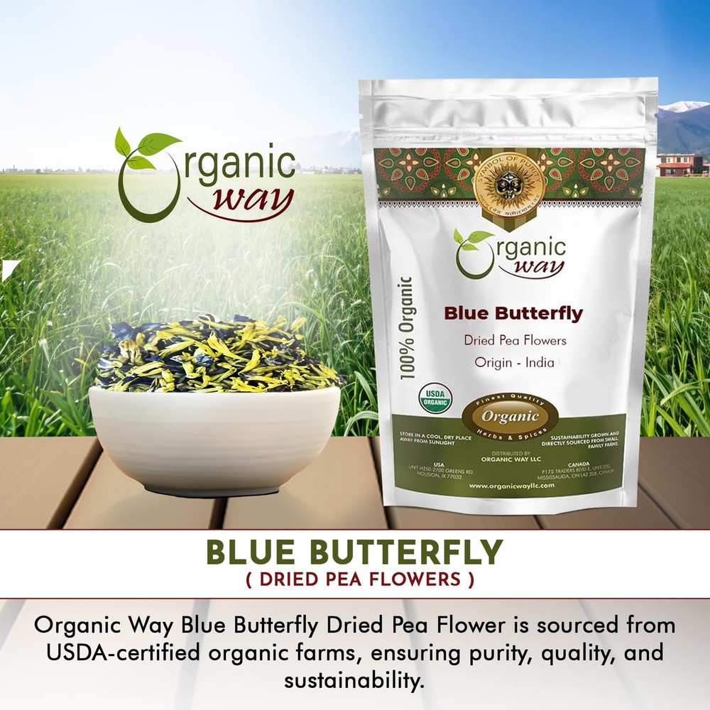 Blue Butterfly Pea Flowers (2 Oz)
