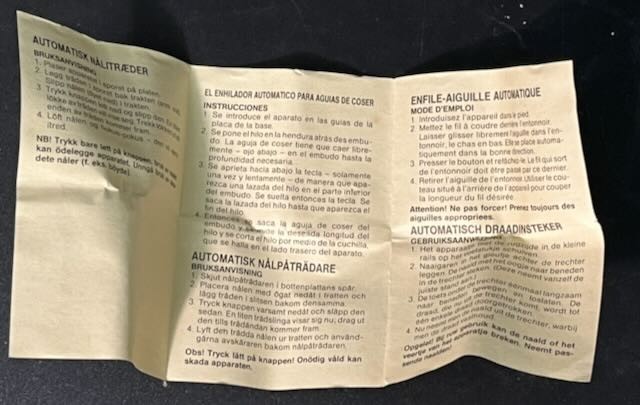 Vintage Witch Automatic Needle Threader W Germany Box Instructions Sewing