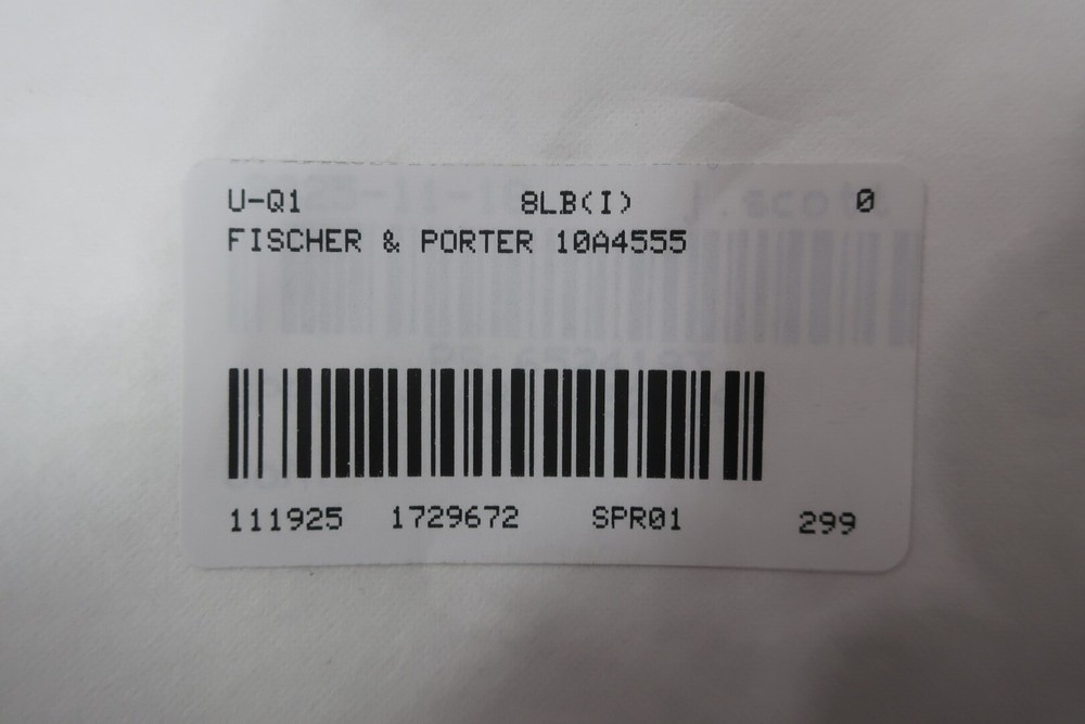 Fischer & Porter 10A4555 Flow Meter 3.5gpm