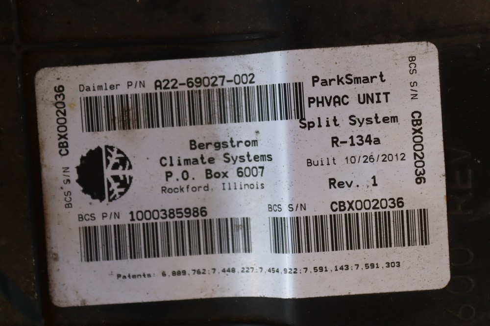 2008-2017 FREIGHTLINER CASCADIA 125 PARKSMART SPLIT HVAC CLIMATE SYSTEM UNIT OEM