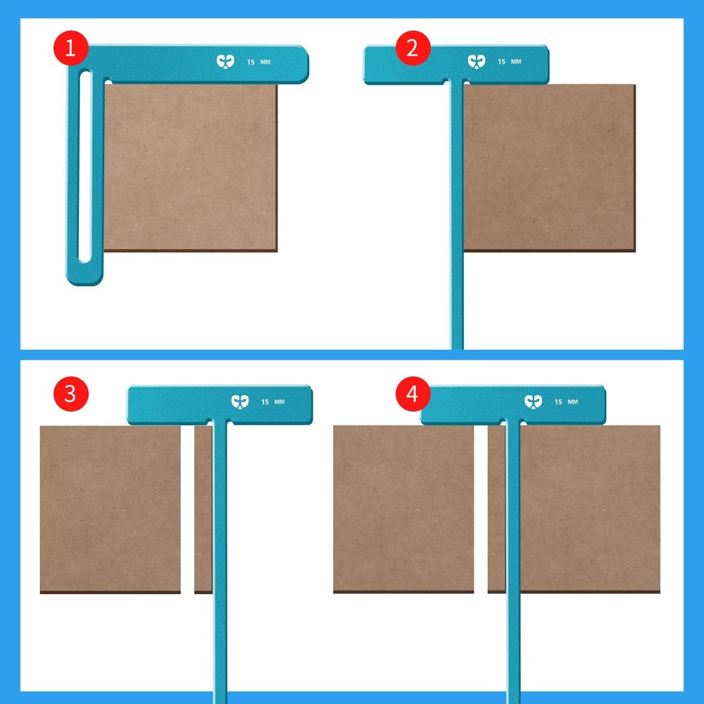 5 Pc Aluminum Bookbinding Tool Set Scrapbooking Binder Kit Ruler Miter Guide