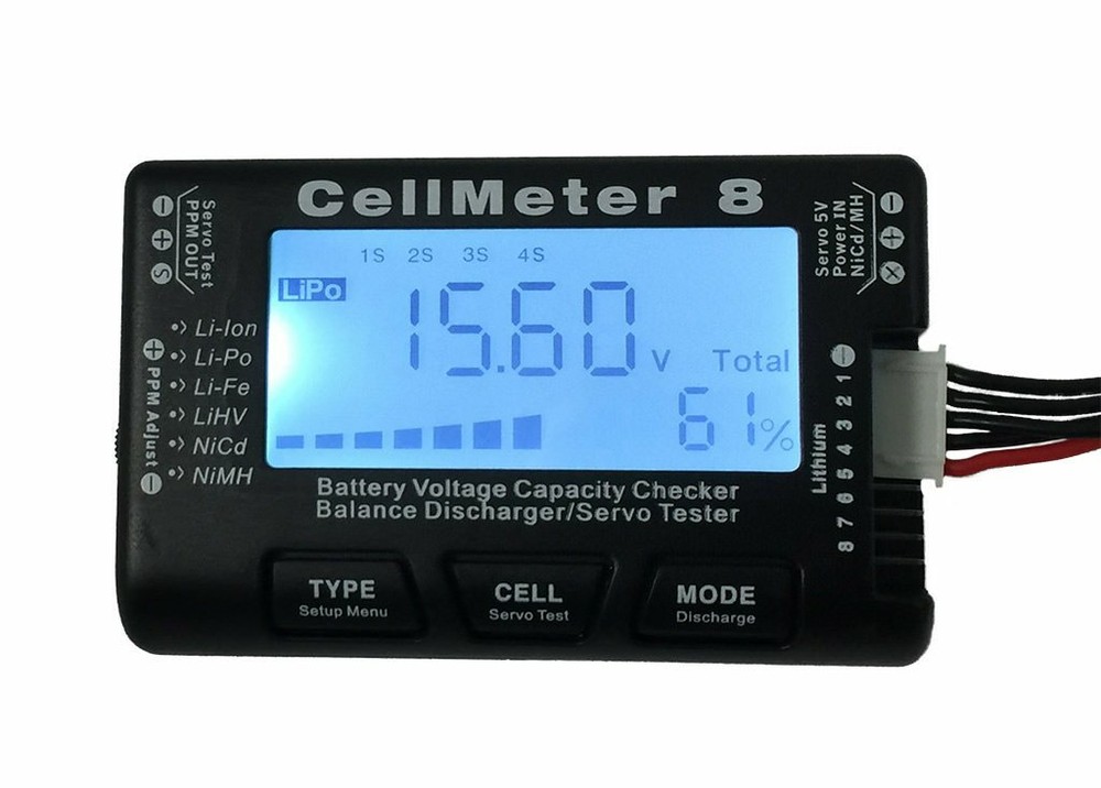 CellMeter 8 8 Multifunctional Digital Power Servo Tester 2S-8S