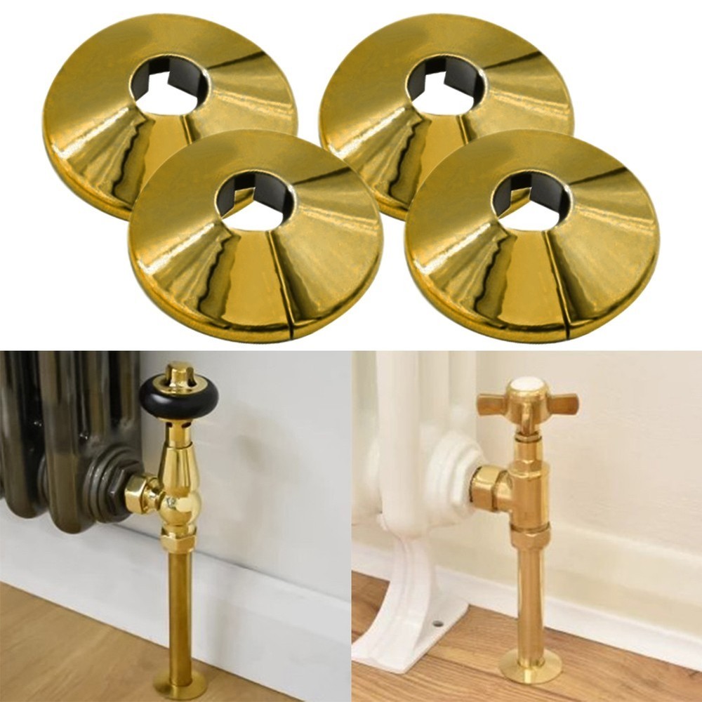Plastic Covers Radiator Pipe Collars Shield Gold Plastic Covers Install