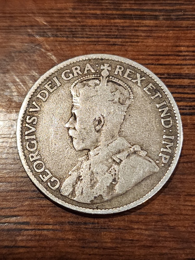 1919 Canada 25 Cents Silver Coin