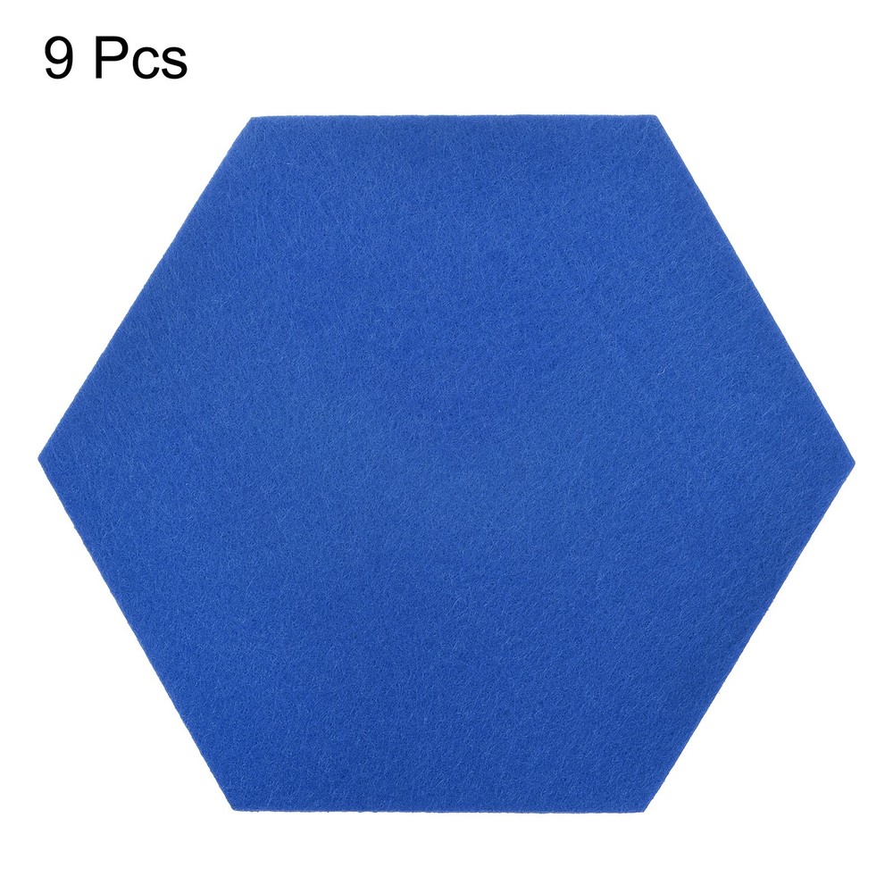 Felt coasters 9pcs hexagonal pads coasters, blue