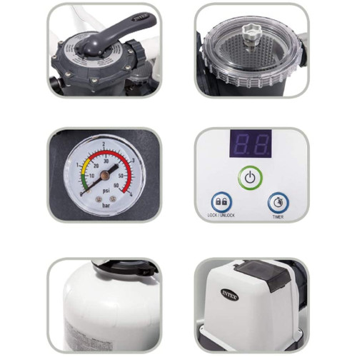 Intex 26648 Pool Sand Filter Pump 10500 Lt/H 6 Function Filtering