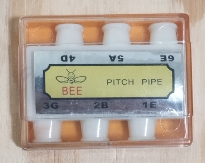 Vintage Bee Pitch Pipe Instrument Tuner with Partial Plastic Case Tested Working