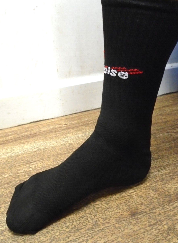 Weise Technical Motorcycle Socks Black Nylon Spandex Elastic New