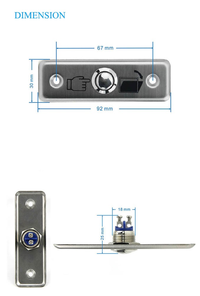Door Access Control System with Electric Strike Lock and 2 Remote Controls.USA