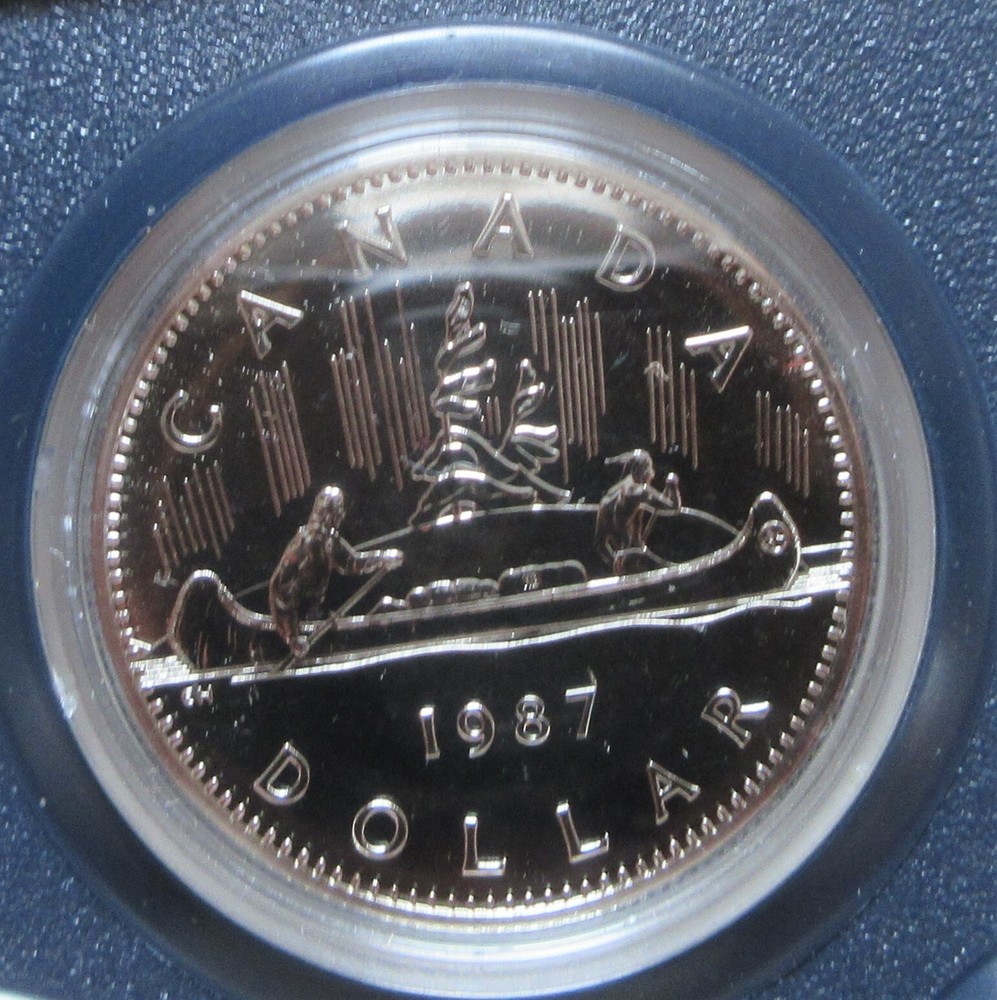 1987 Canada Specimen Set 6 Coins Cent to One Dollar Mint Set. UNC