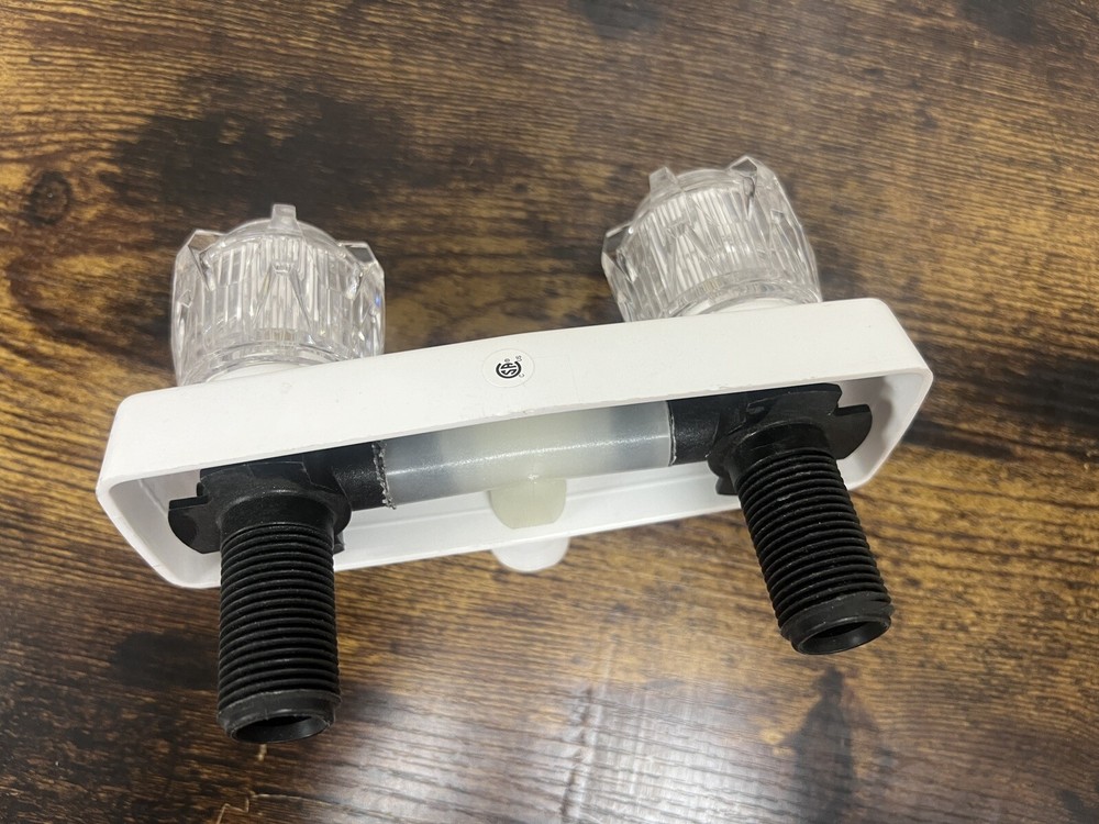 Phoenix Two Handle RV Shower Valve, White Finish