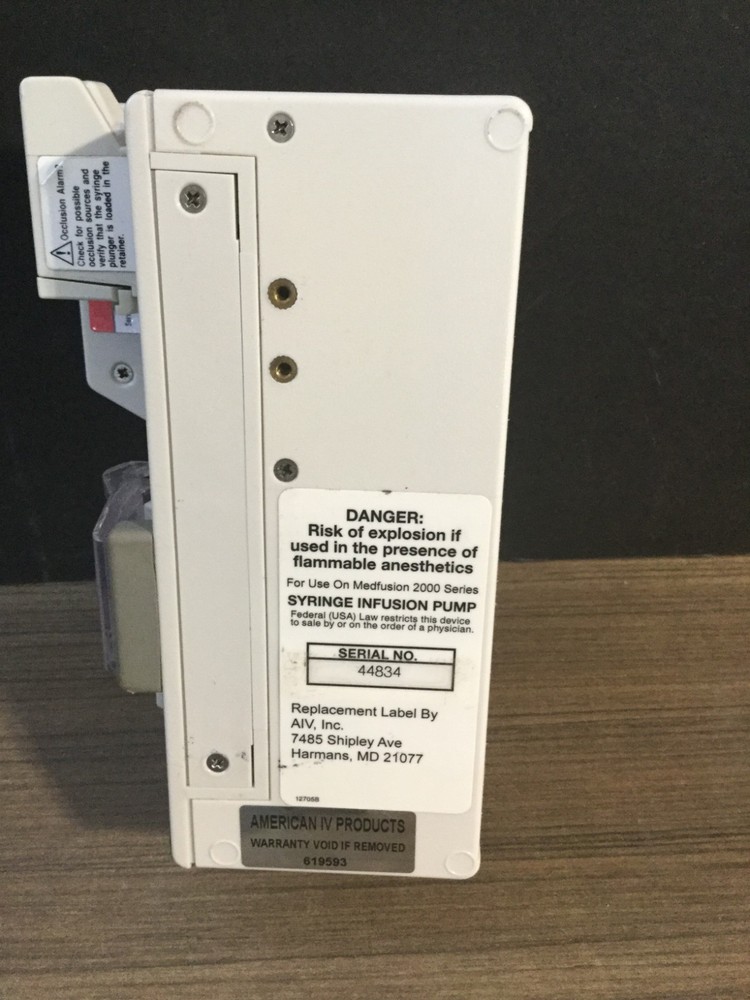 AIV 12704B-1 SYRINGE INFUSION PUMP UNTESTED