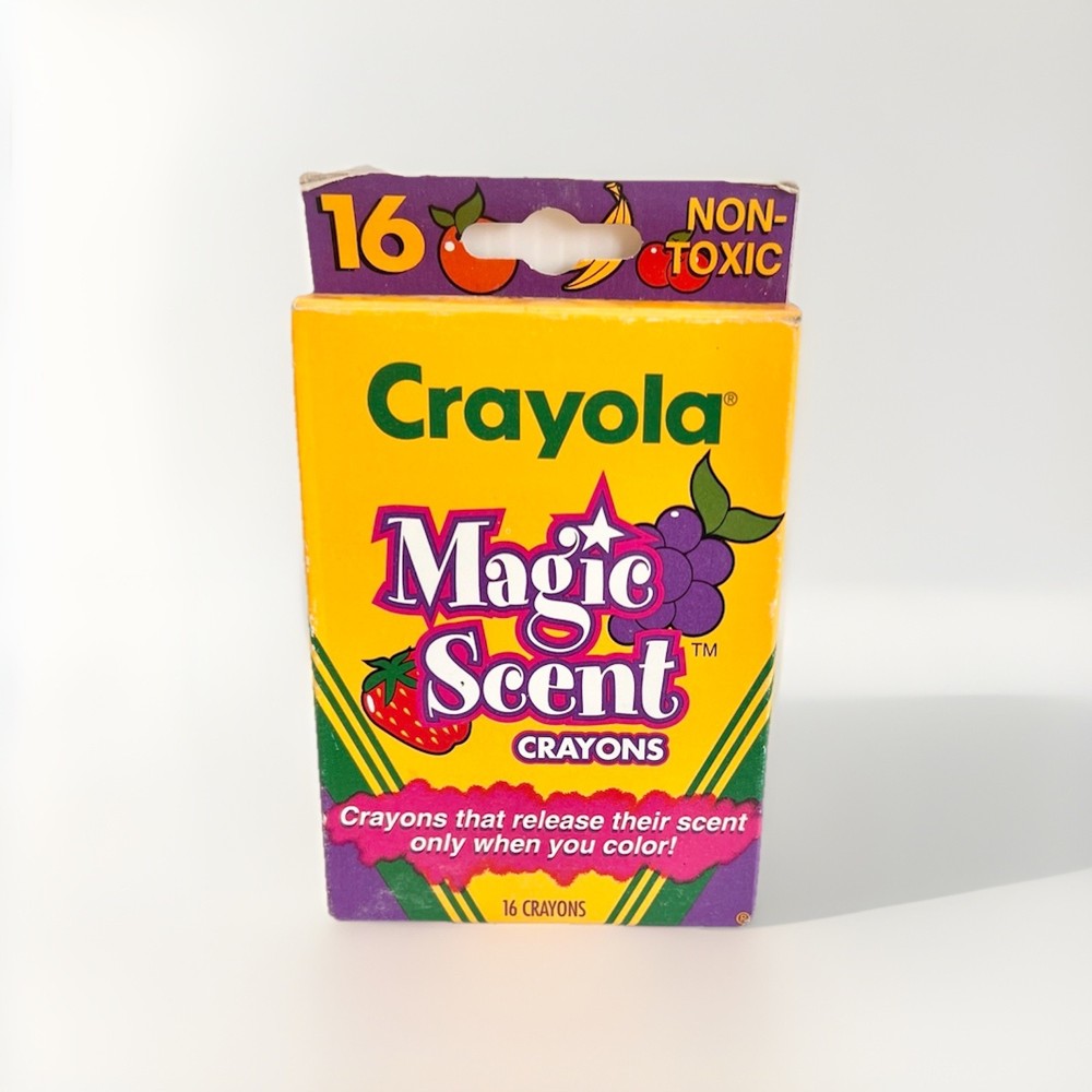 1994 Crayola Magic Scent Crayons 16 Count Original Recalled Version Chocolate