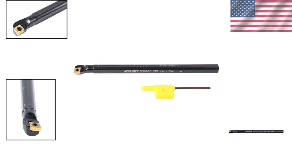High-Performance 3/8'' Indexable Boring Bar for Small Bores with Carbide Inserts