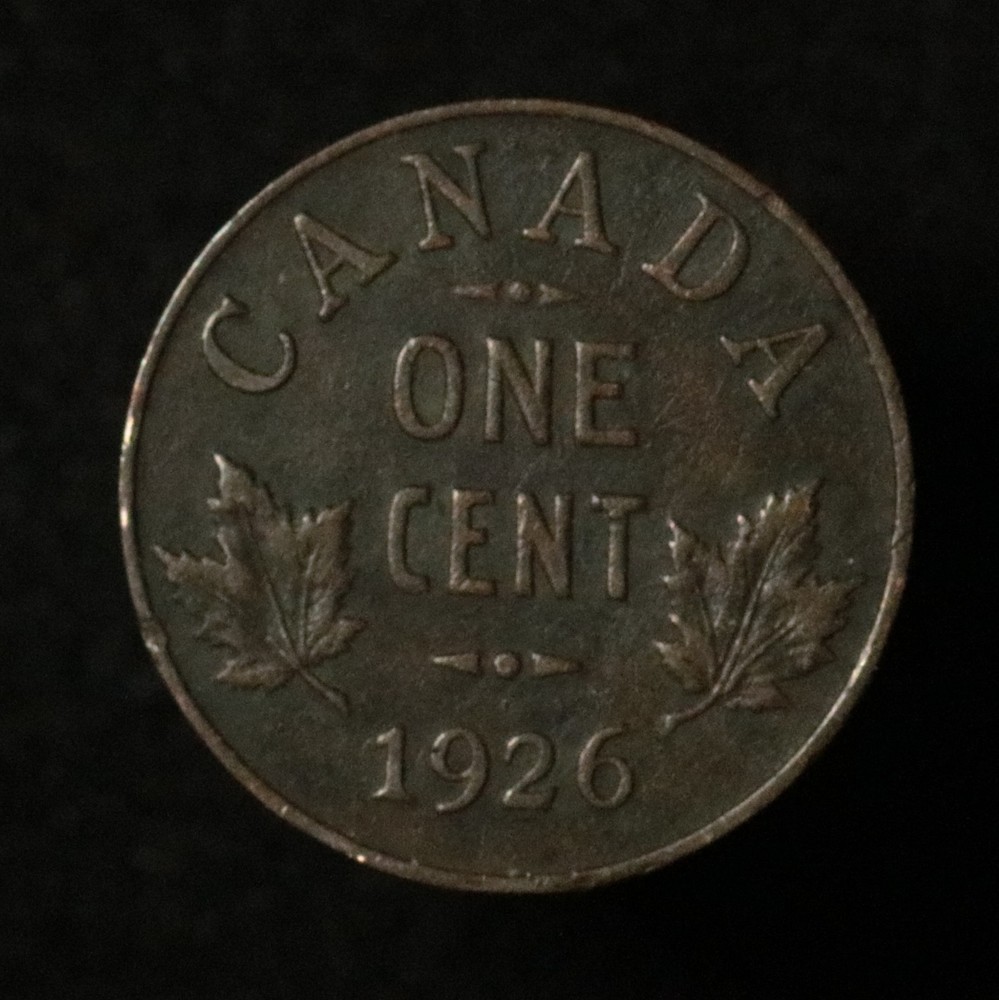 Canada 1926 1 Cent - George V - Key Date (2)