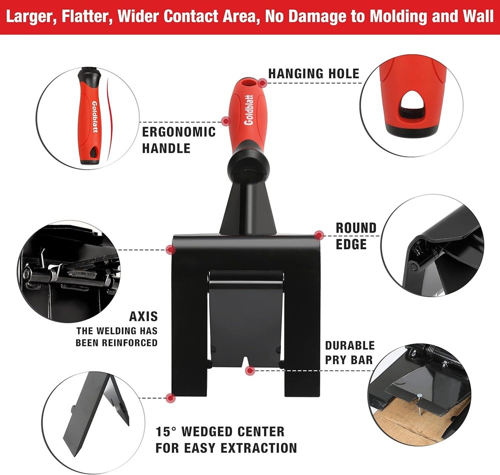 Trim Puller Removal Multi-Tool for Commercial Work Baseboard Moldin...