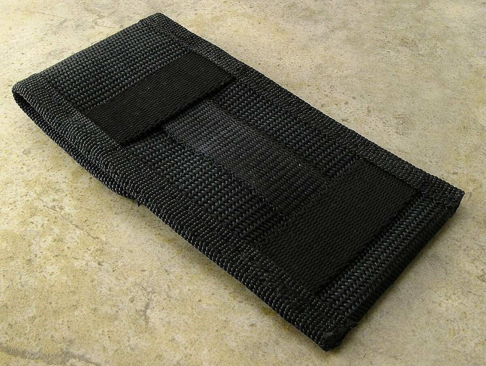 Black Nylon Flashlight Folding Knife Tool Belt Sheath