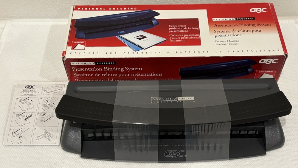 GBC - Docubind Personal Presentation Binding System w/Original Box & Packaging