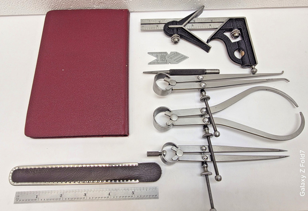 Starrett Student Tool Set 901, Combination Square, Calipers , Book & More