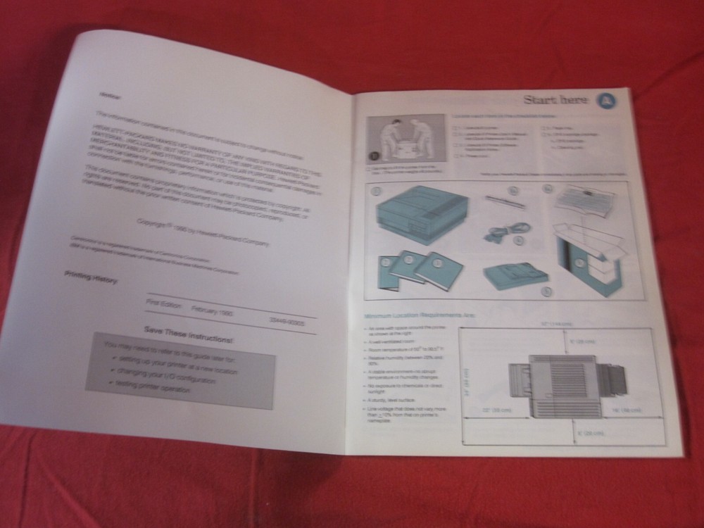 Original Genuine Hewlett Packard Your Guide Setting Up Your LaserJet III Printer