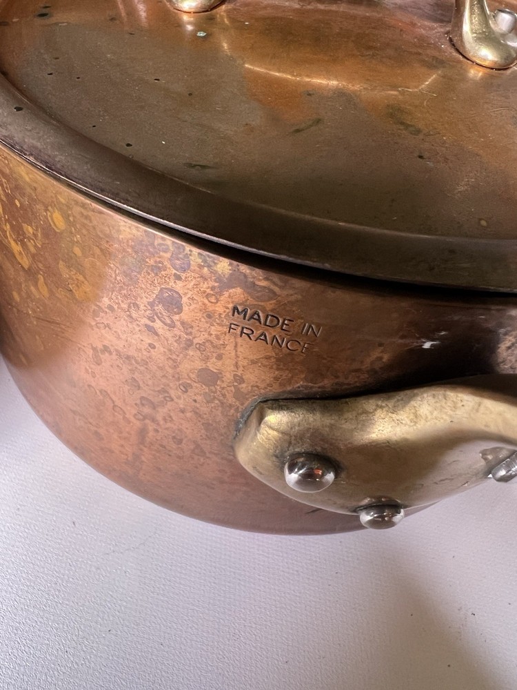 2 Vintage Copper Cookware " Queen Anne