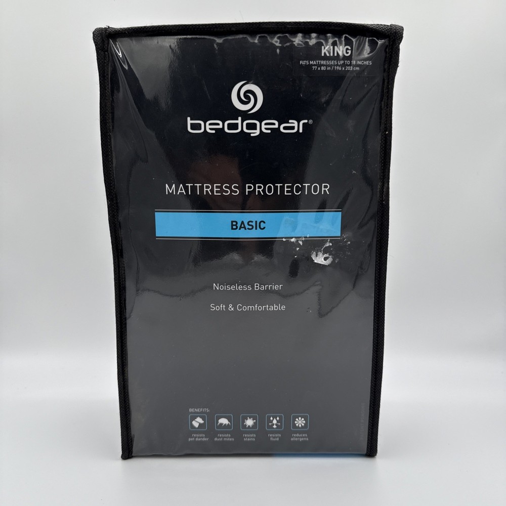 Bedgear  Basic Mattress Protector Fitted Mattress Cover King Bed Size