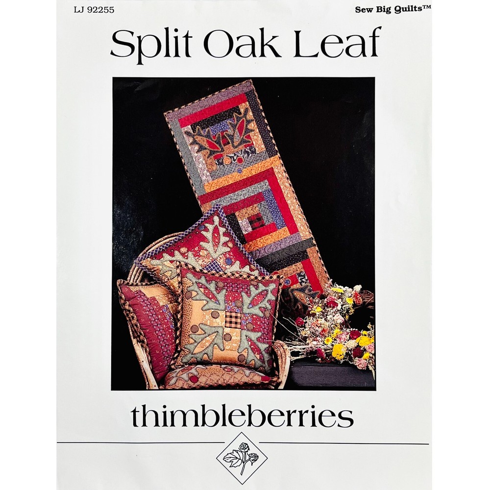 Thimbleberries LJ92255 Split Oak Leaf Tablerunner Quilt PATTERN & Pillow Pattern
