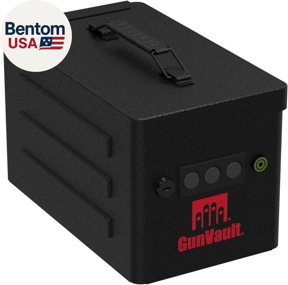 Range Vault Portable Pistol Safe with Electronic Lock, Solid Steel Construction,