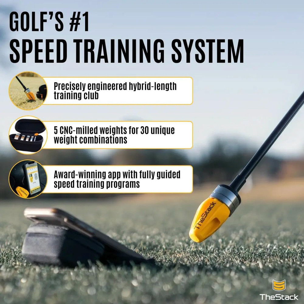 Thestack™ | Golf Swing Speed Trainer | Weighted Golf Training Aid | Golf Swing T