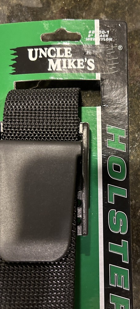 Uncle Mike's Holster Belt 2" Black Web Nylon 8800 1