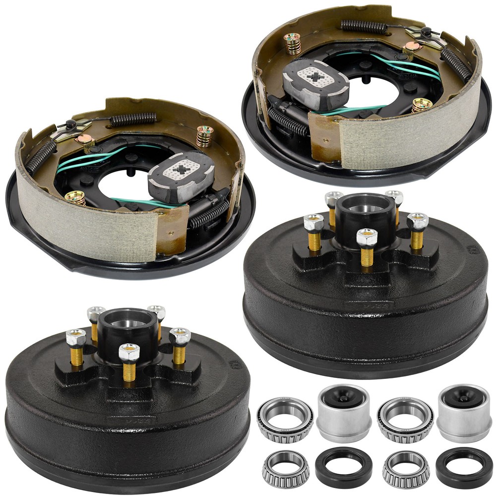 Pair 10"X2-1/4" Electric brakes & Trailer 5 on 5 Hub Drum Set for 3500 lbs axle