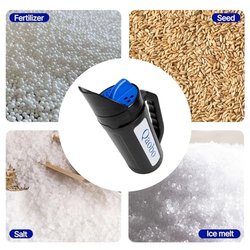 3-Adjustable-Setting Handheld Spreader, Multi-Use Lawn Spreaders for