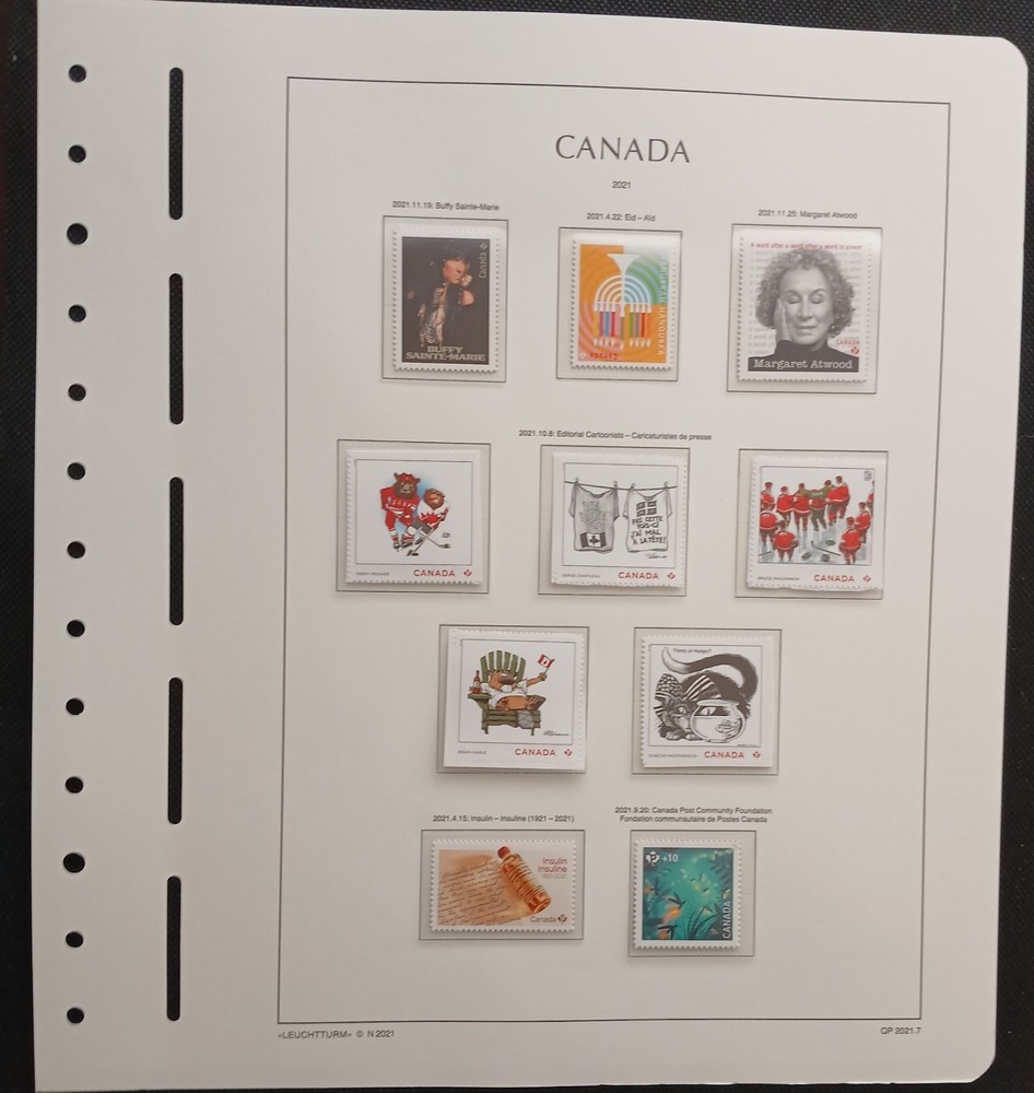 2021 Canada Year Set On Lighthouse/Leuchtturm Hingless Pages
