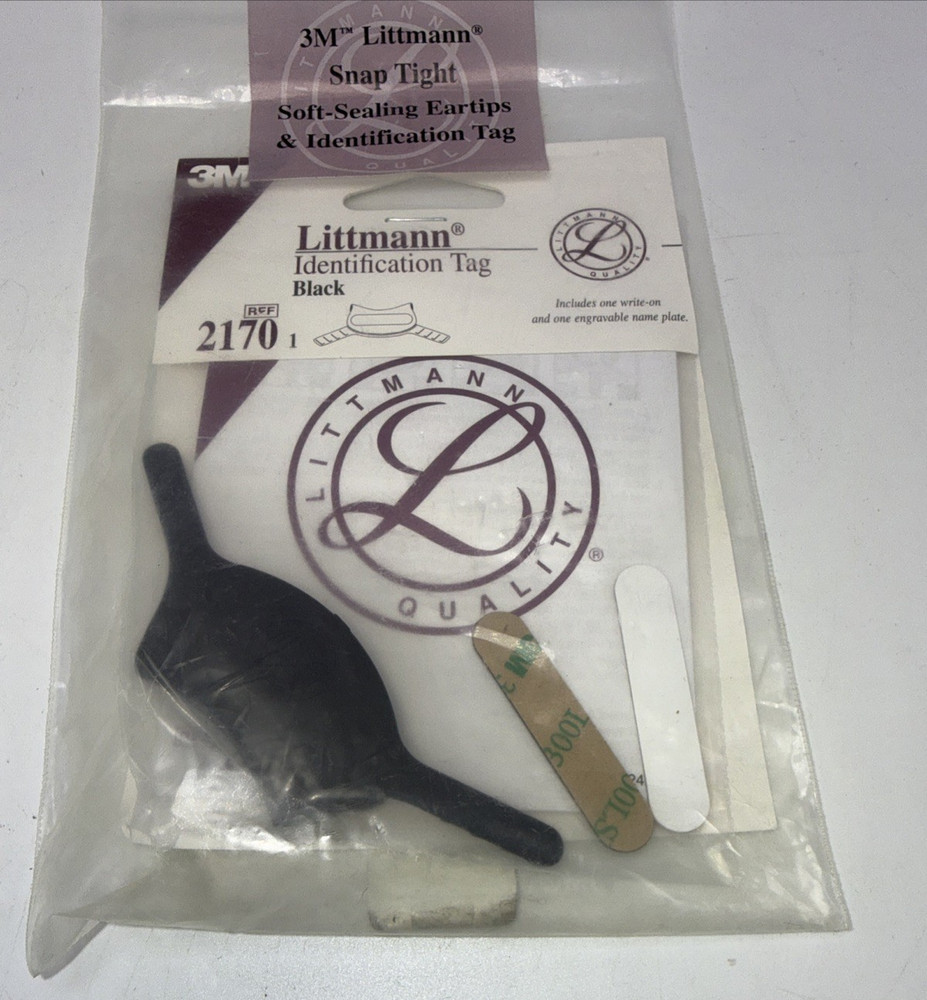 Littmann Stethoscope Identification ID Tag Black 3M 2170