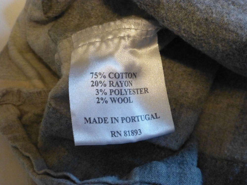 Gray Checked Flannel Pillowcase Portugal