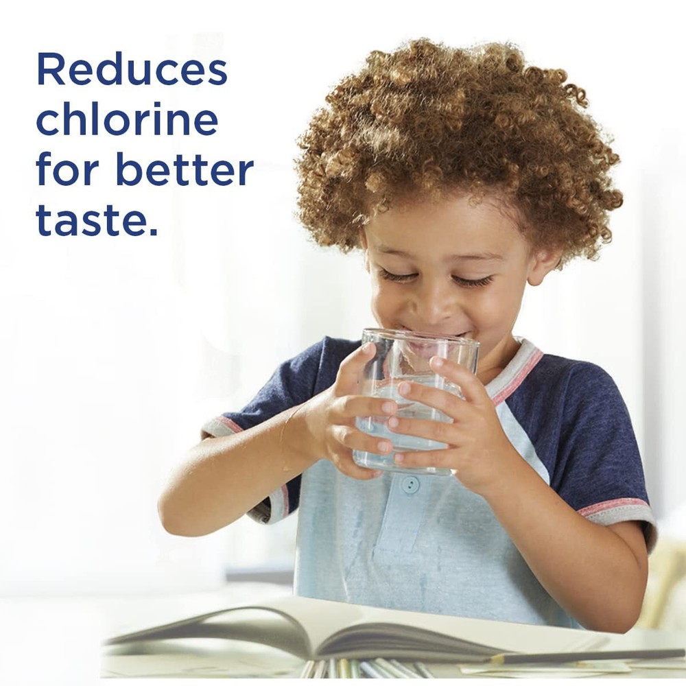 PUR 7 Cup Water Filter Pitcher NSF Certified 2 in 1 Filtration White Blue