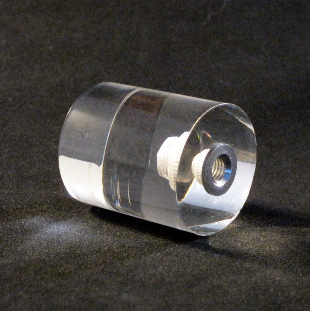 Lamp Finial-TRANSITIONAL ACRYLIC CYLINDER 1-1/2" Ht. CLEAR