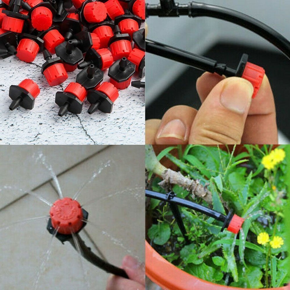 Adjustable Emitter Dripper Micro Drip Irrigation Sprinkler Watering System US