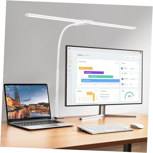 LED Double Head Architect Lamps, Extra Bright Workbench Office Lighting, White