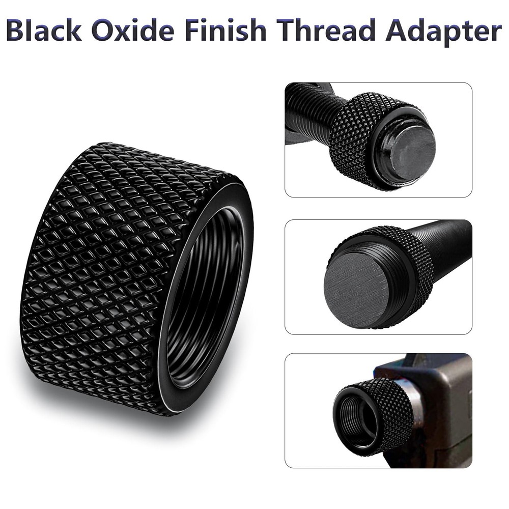 NIRIAHO 2 Pack Thread Protector, 5/8x24 Steel Adapters 5/8x24, Black