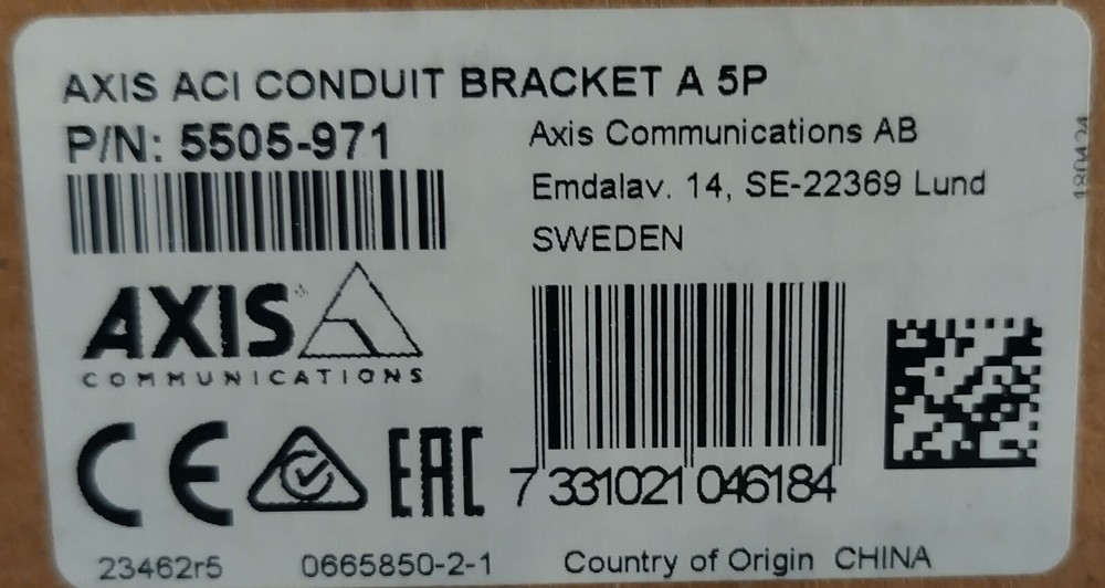AXIS Communications ACI Conduit Bracket A 5P P/N 5505-971